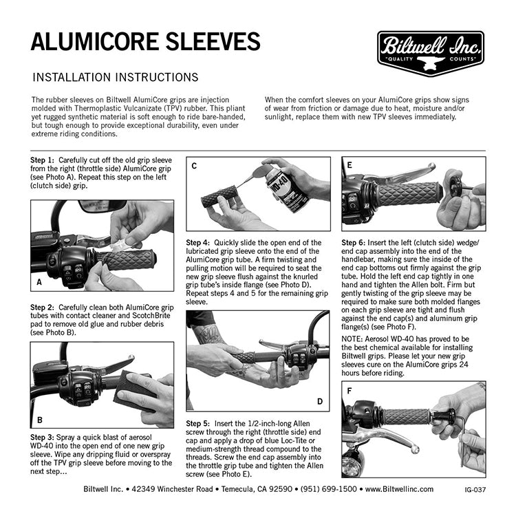 Biltwell AlumiCore Replacement Sleeves