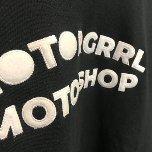 Motoshop Felt Sweatshirt - Navy - L