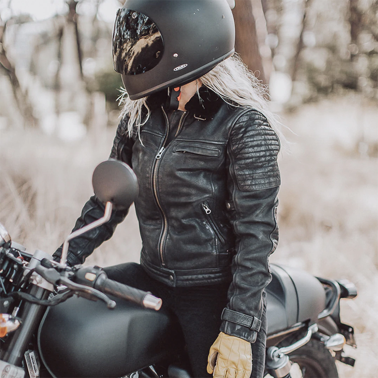 Leather Womens Motorcycle Riding Shirts Leather Jacket Women'